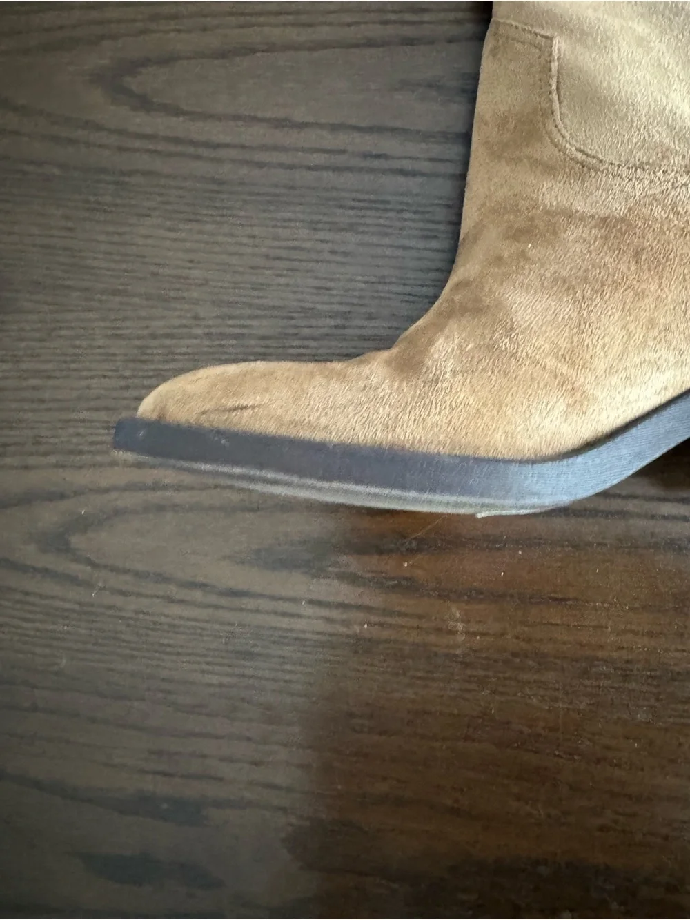 H&M Tall Suede Pull-On Boots in Tan